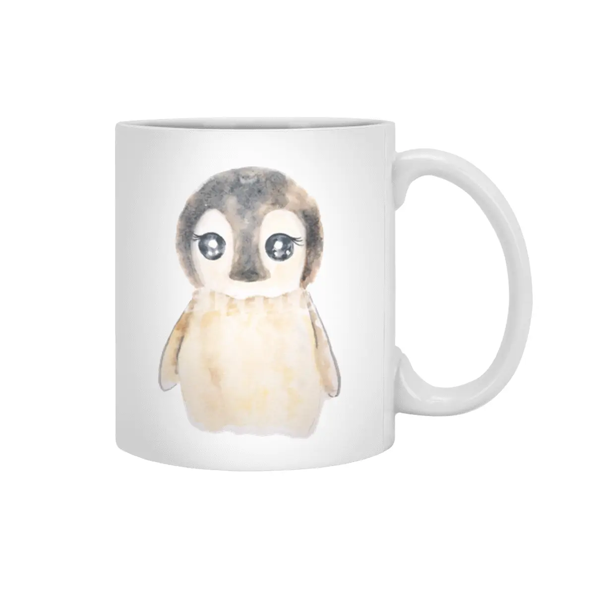 cute baby penguin watercolor Beyaz Kupa