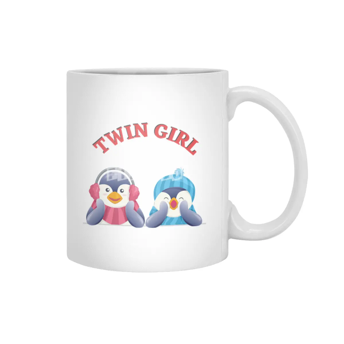 Twin outfit - twin girl penguin lies Beyaz Kupa
