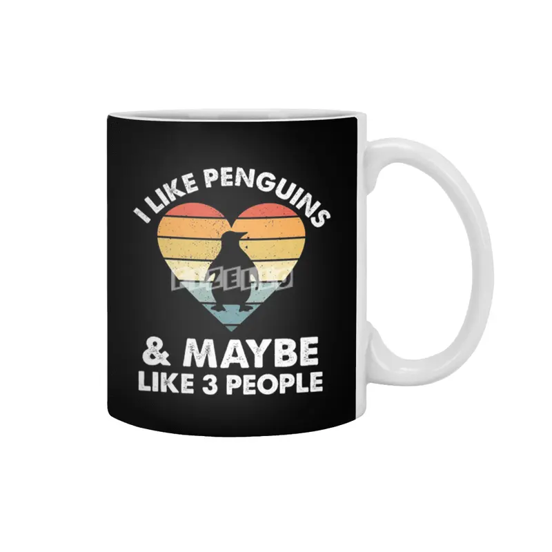 Love Penguin Women Shirt Penguin Lovers Gift for kids girls Beyaz Kupa
