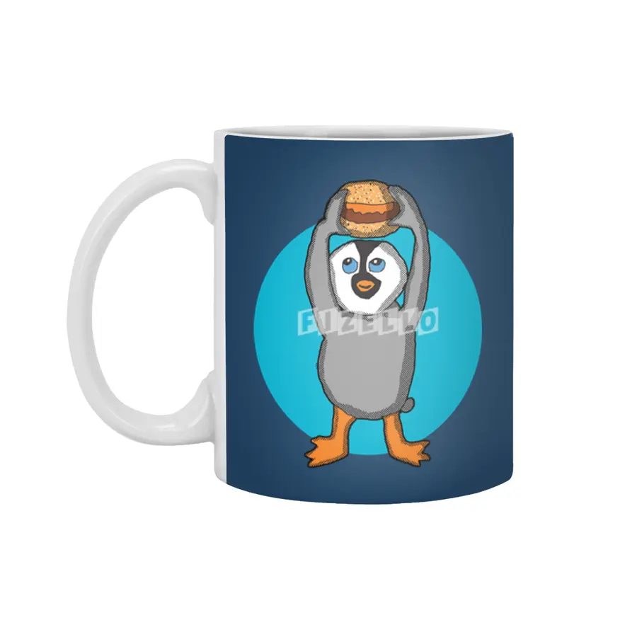Baby Penguin and Hamburger Beyaz Kupa