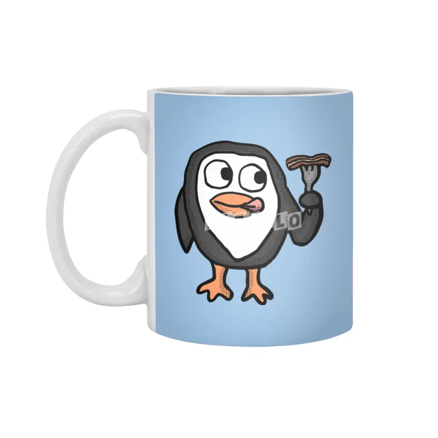 Bacon Lovin Penguin  Beyaz Kupa