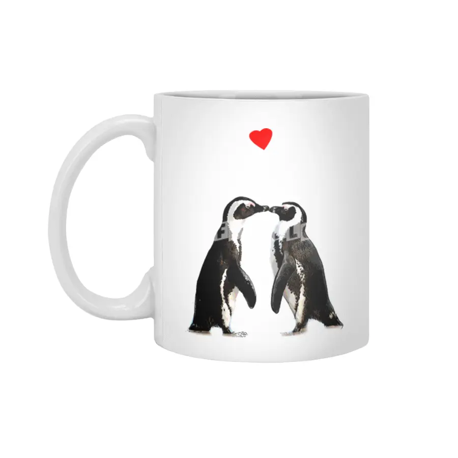 The Penguin Lovers Beyaz Kupa