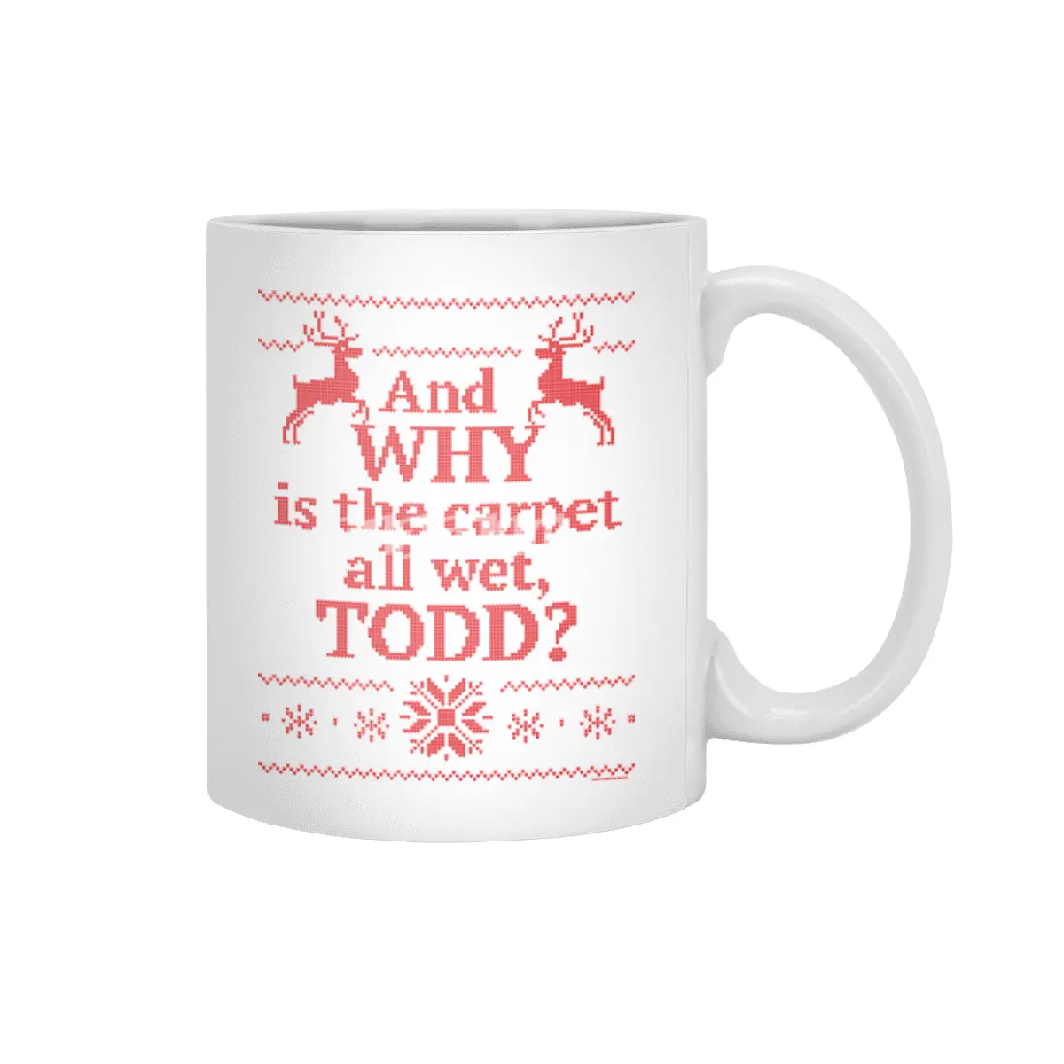 Christmas Vacation - and WHY is the carpet all wet, Todd? Beyaz Kupa