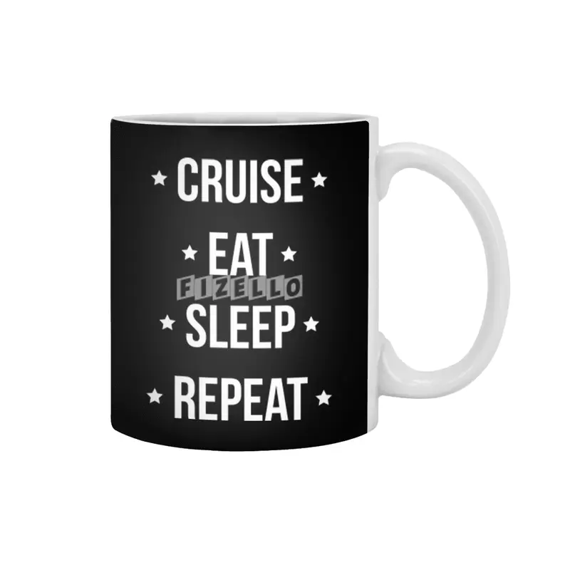 Cruise Eat Sleep Repeat Vacation Traveling  Beyaz Kupa