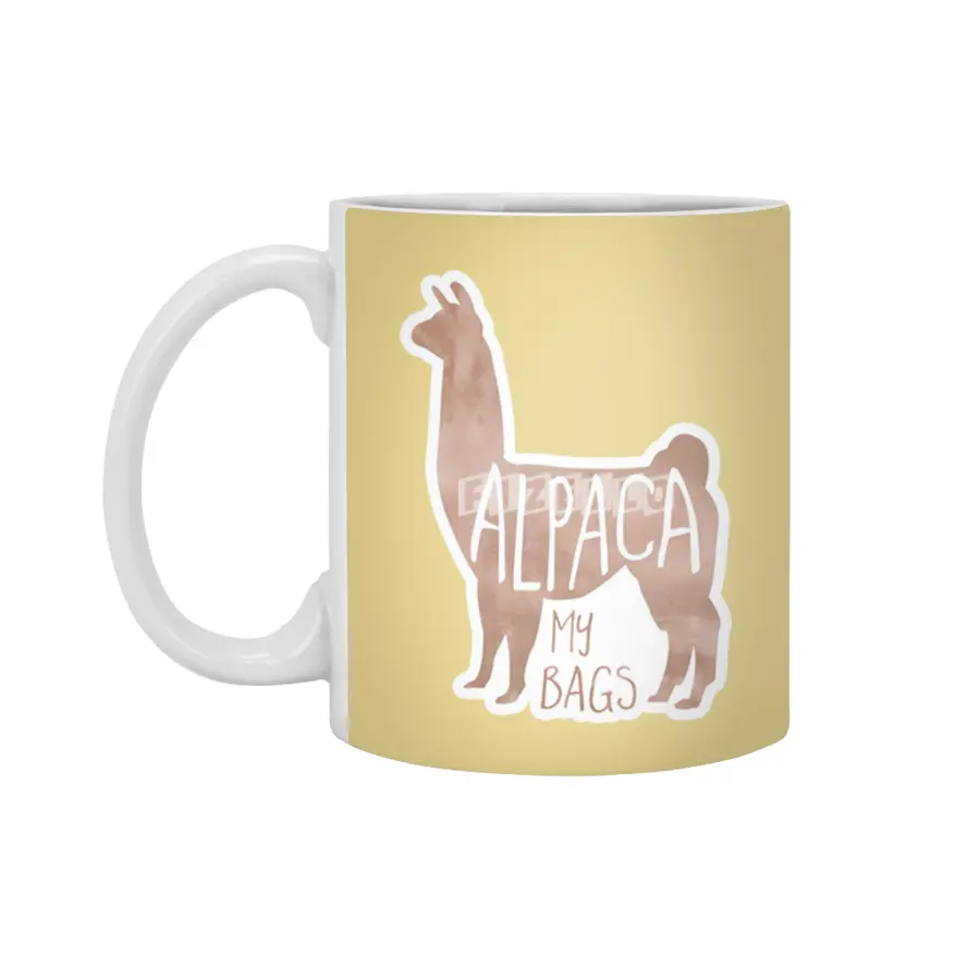 Alpaca my bags! Funny vacation merch Beyaz Kupa