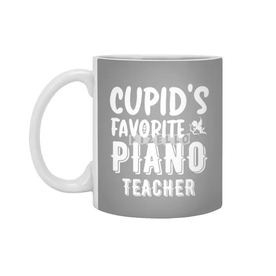 Cupid's Favorite Piano Teacher Valentines Day Gift Beyaz Kupa
