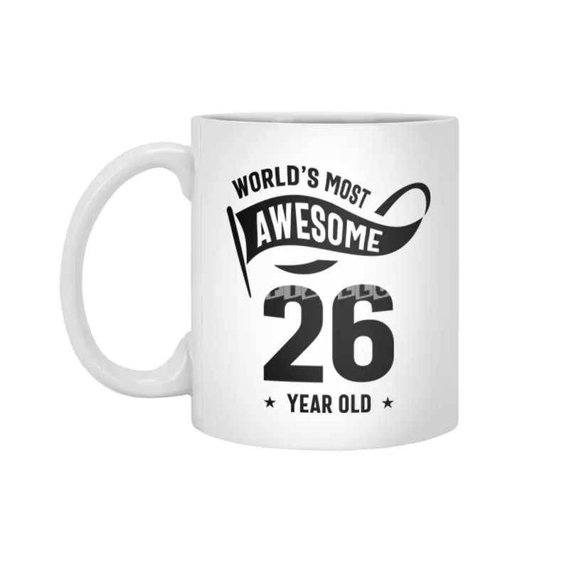 26 Year Old Gift | 26th Birthday Gift Ideas - Mens and Womens Beyaz Kupa