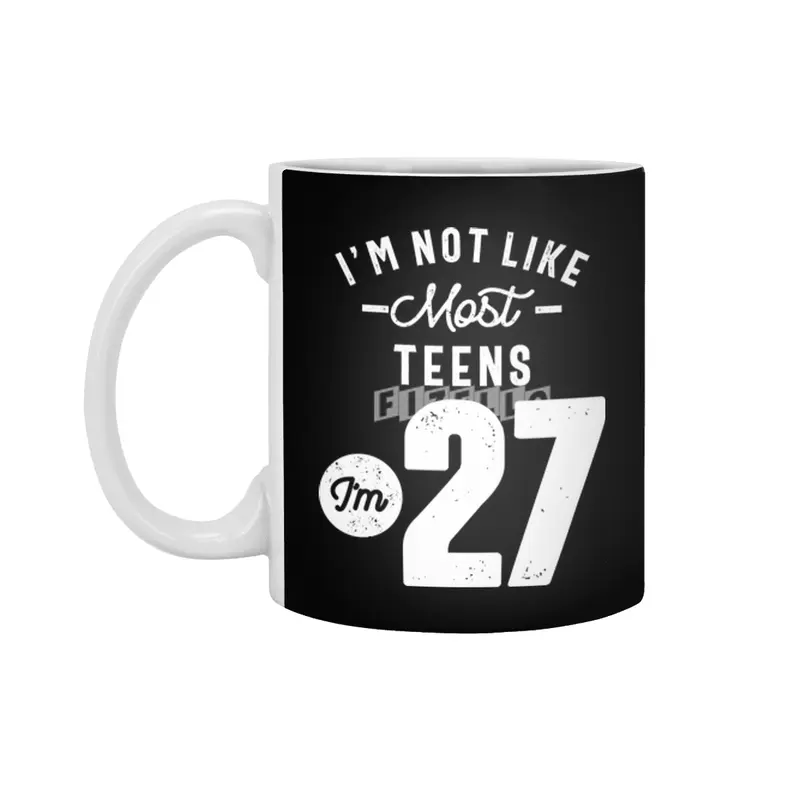 27 Year Old Gift | 27th Birthday Gift Ideas - Mens and Womens Beyaz Kupa
