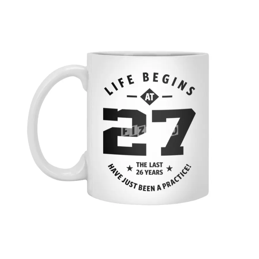27 Year Old Gift | 27th Birthday Gift Ideas - Mens and Womens Beyaz Kupa
