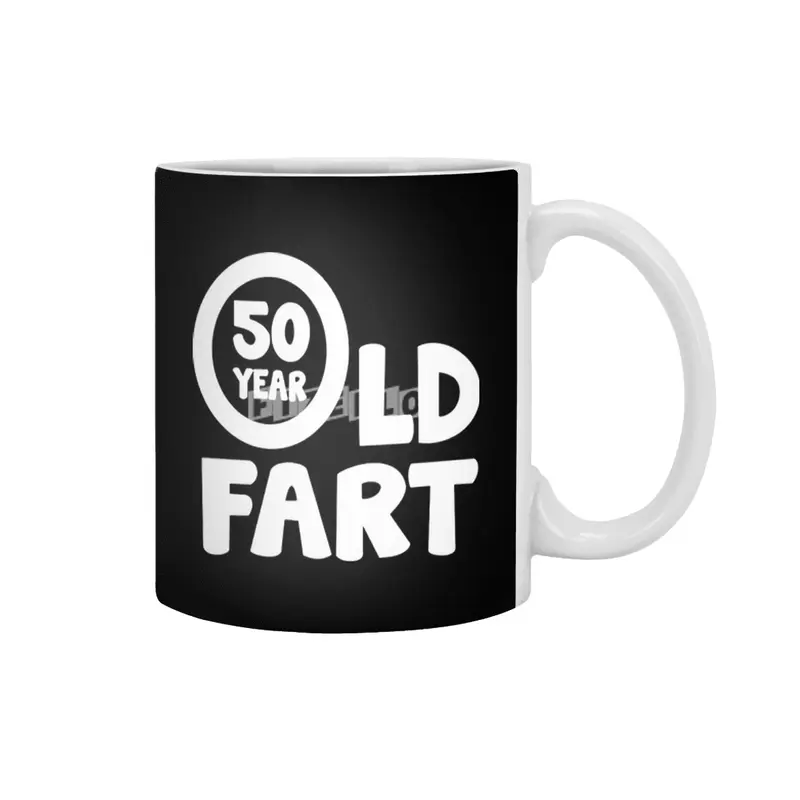 50 Year Old Fart Funny Beyaz Kupa