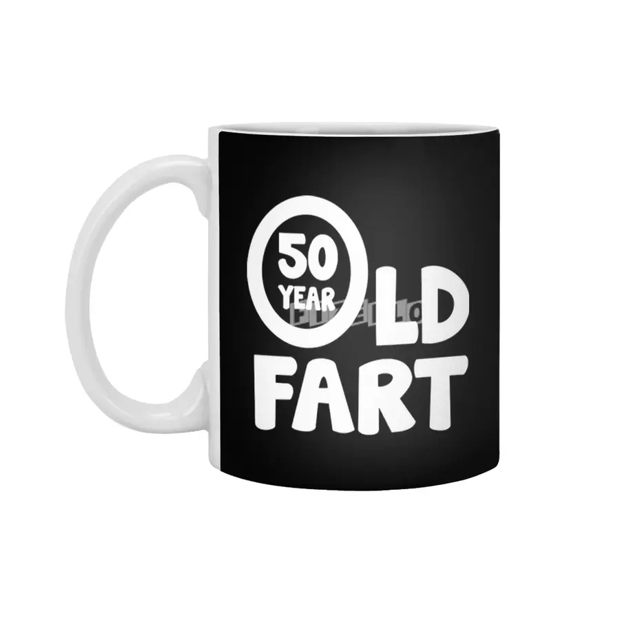 50 Year Old Fart Funny Beyaz Kupa