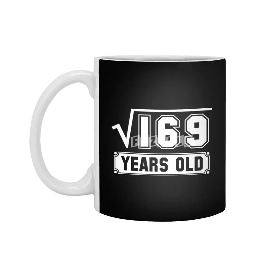13th Birthday Gift Square Root of 169 13 Year Old Math Bday Present Beyaz Kupa