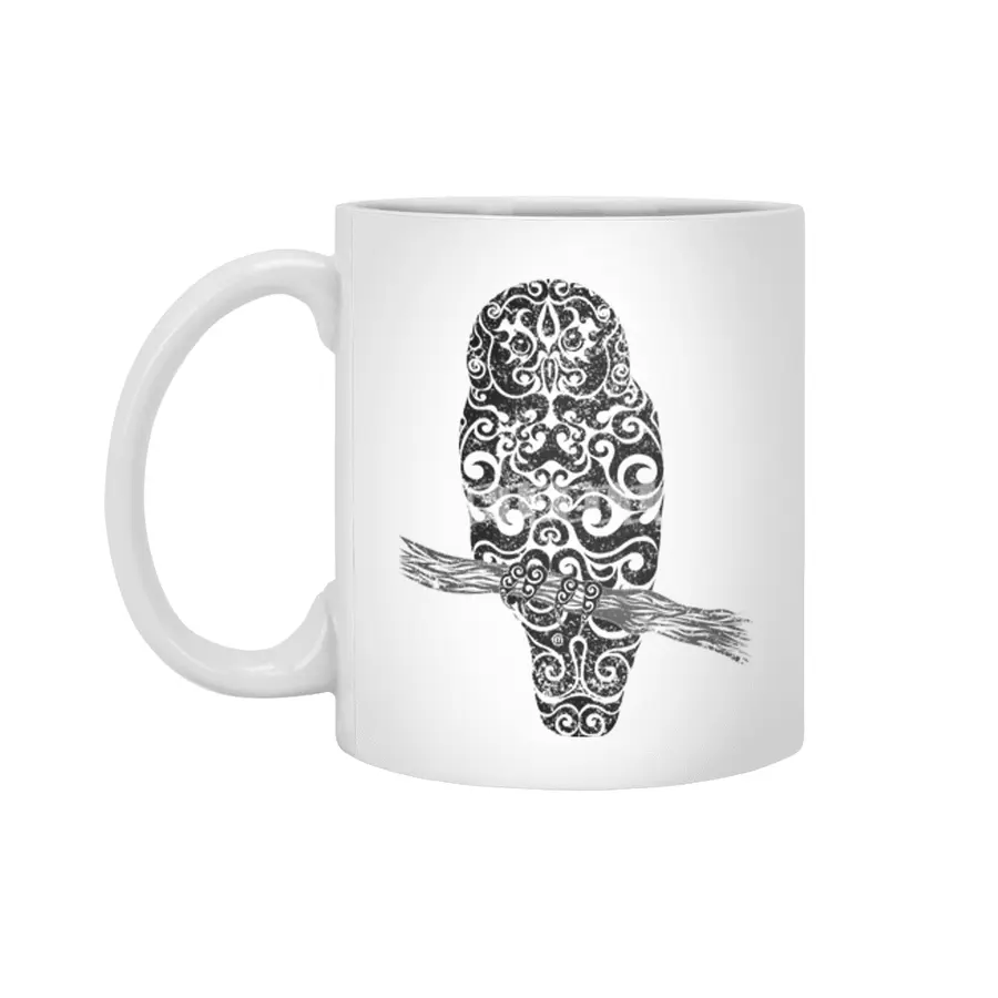Swirly Owl Beyaz Kupa