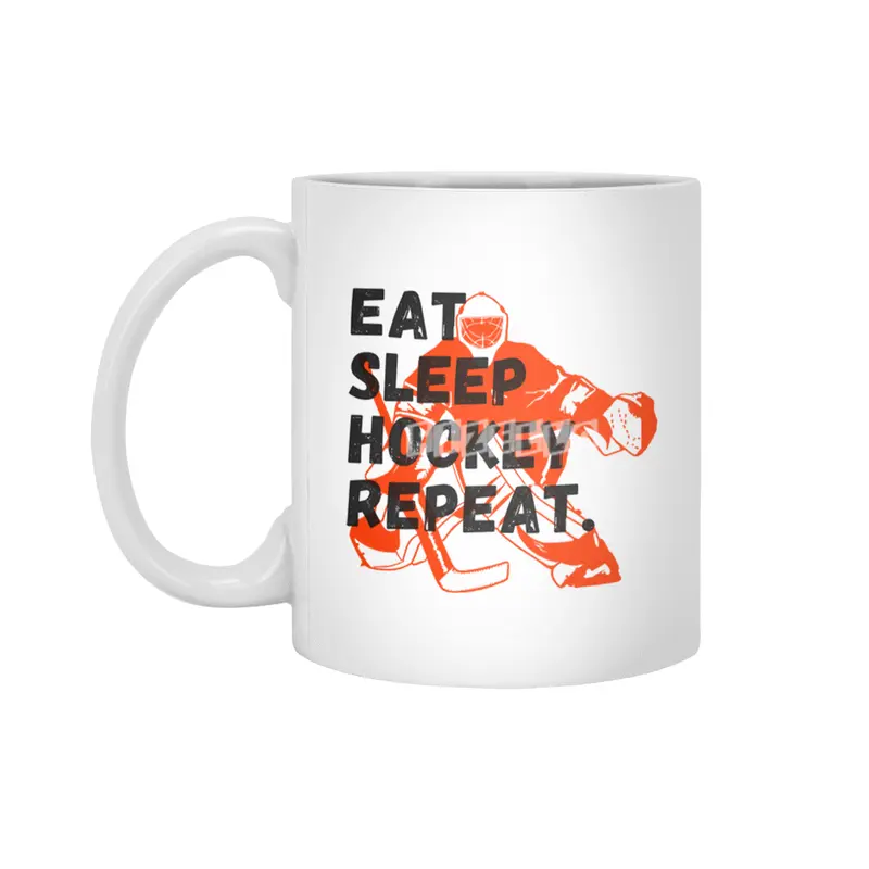 vintage distressed eat sleep ice hockey repeat sports lovers, players, fans and coaches graphic Beyaz Kupa