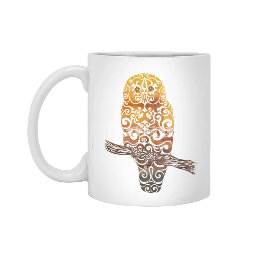 Swirly Owl Beyaz Kupa