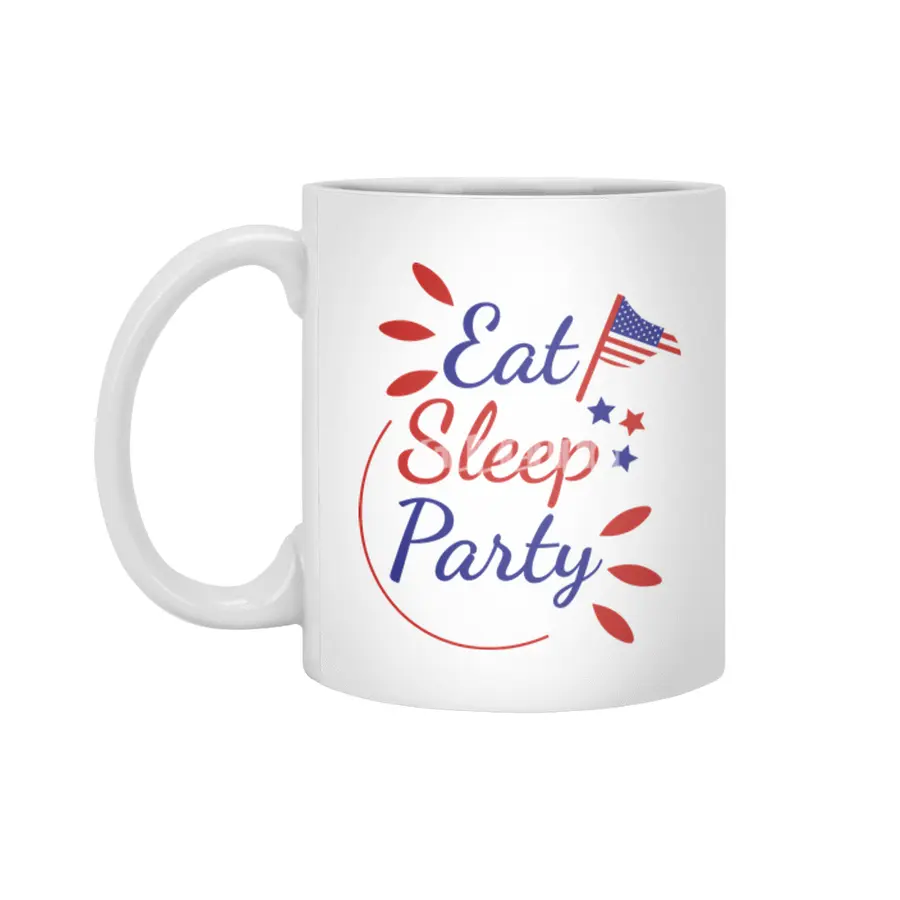 Gorgeous Eat Sleep Party Beyaz Kupa