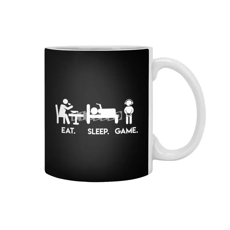 GAMERS LIFE  Funny Eat Sleep Game Video Gamer  Great Gaming Gift Beyaz Kupa