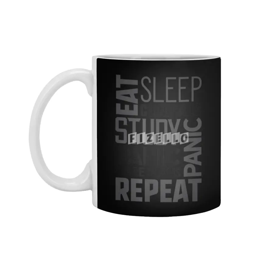 Funny School Nurse Shirts Eat Sleep Repeat Nursing Students Beyaz Kupa