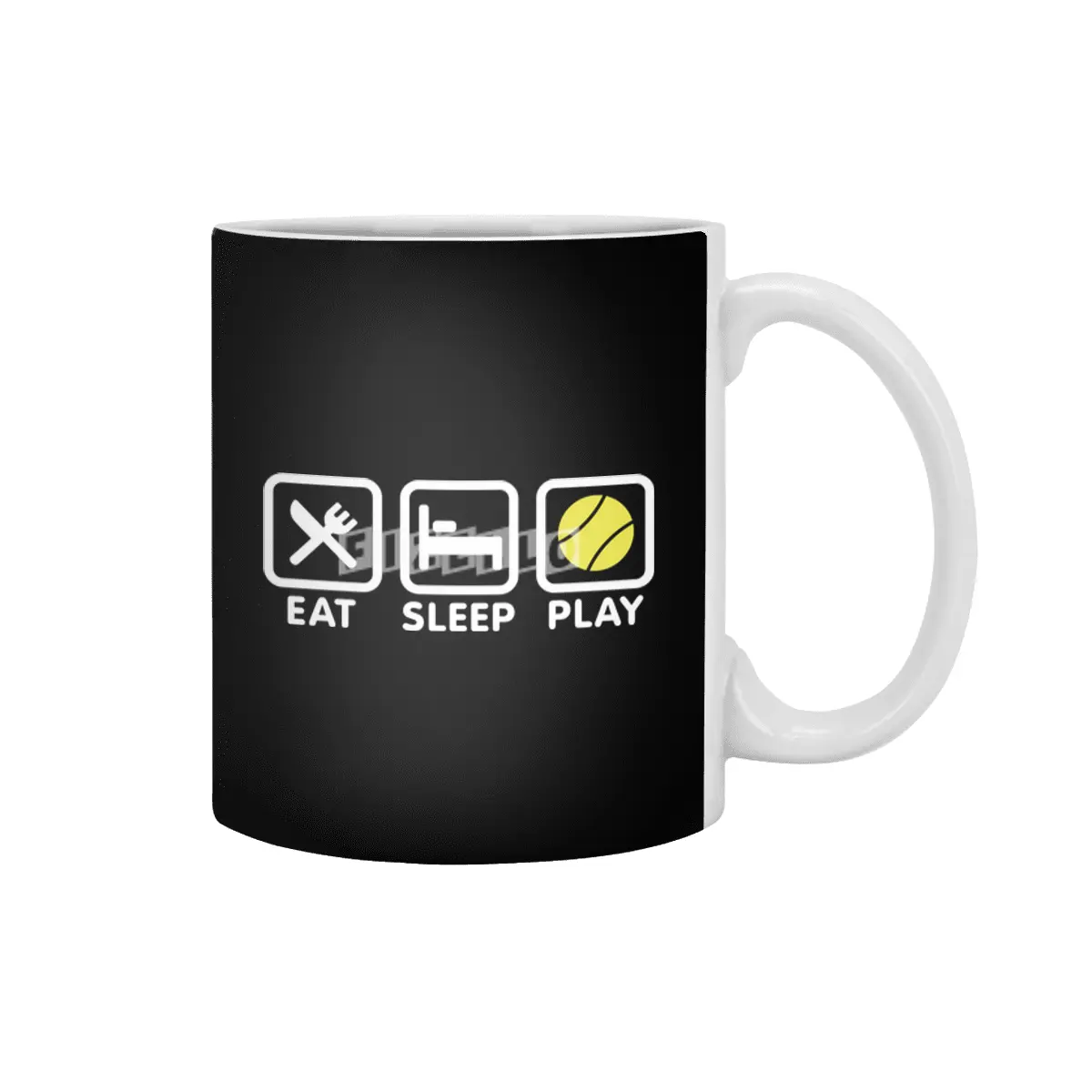 Funny Tennis Player Retro Sport Eat Sleep Tennis Beyaz Kupa