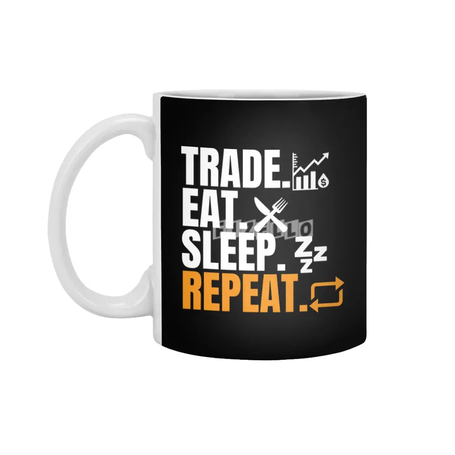 Trade Eat Sleep Repeat - Daytrader Beyaz Kupa