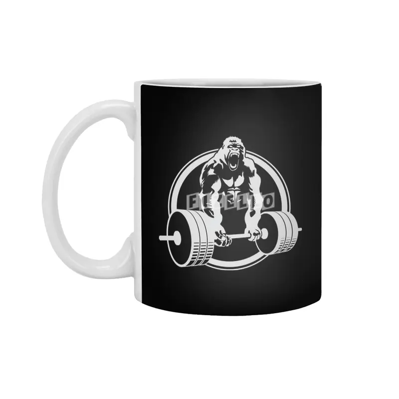 Gorilla Lifting Fitness Gym Tee Beyaz Kupa
