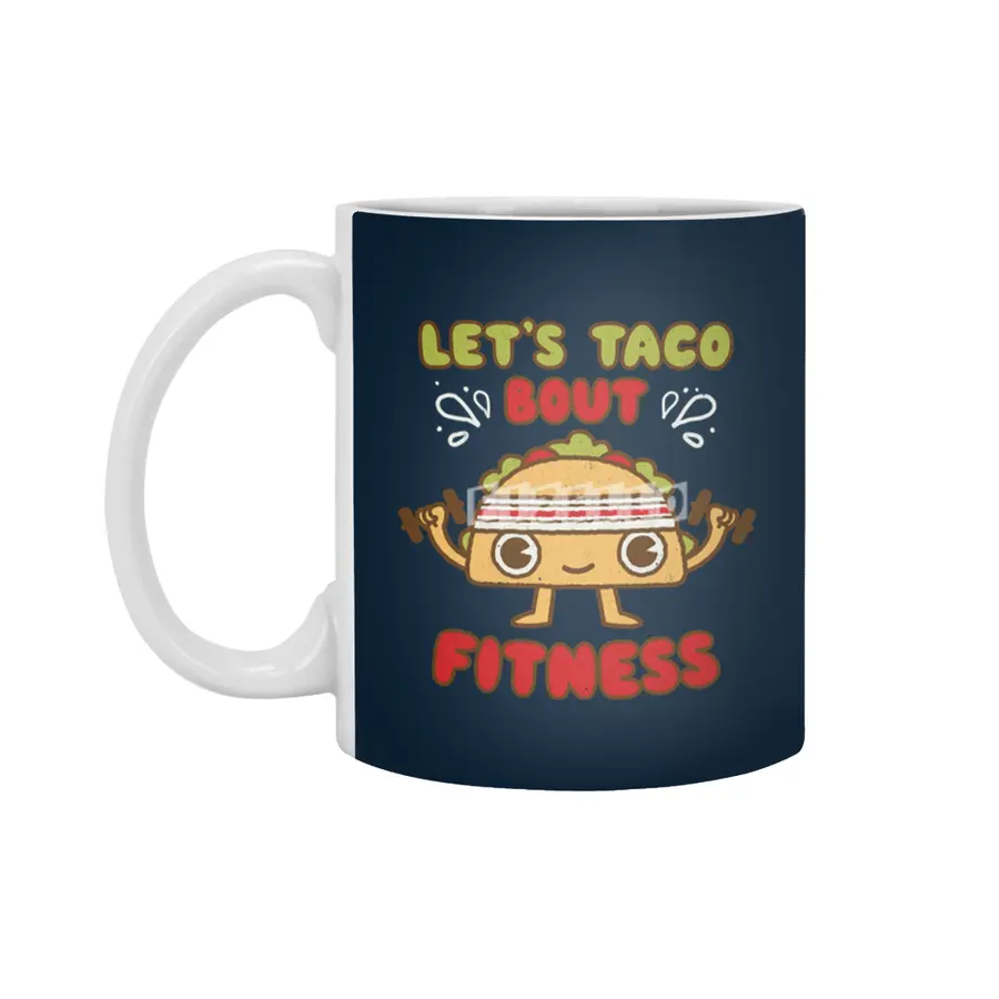 Let's Taco Bout Fitness - Fitness and Exercise Lover Beyaz Kupa