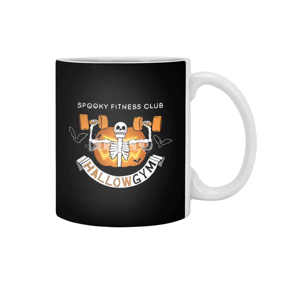 Spooky Fitness Club - dark background Beyaz Kupa