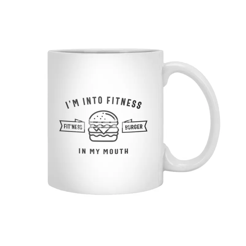 I'm Into Fitness Fit'ness Burger In My Mouth Beyaz Kupa
