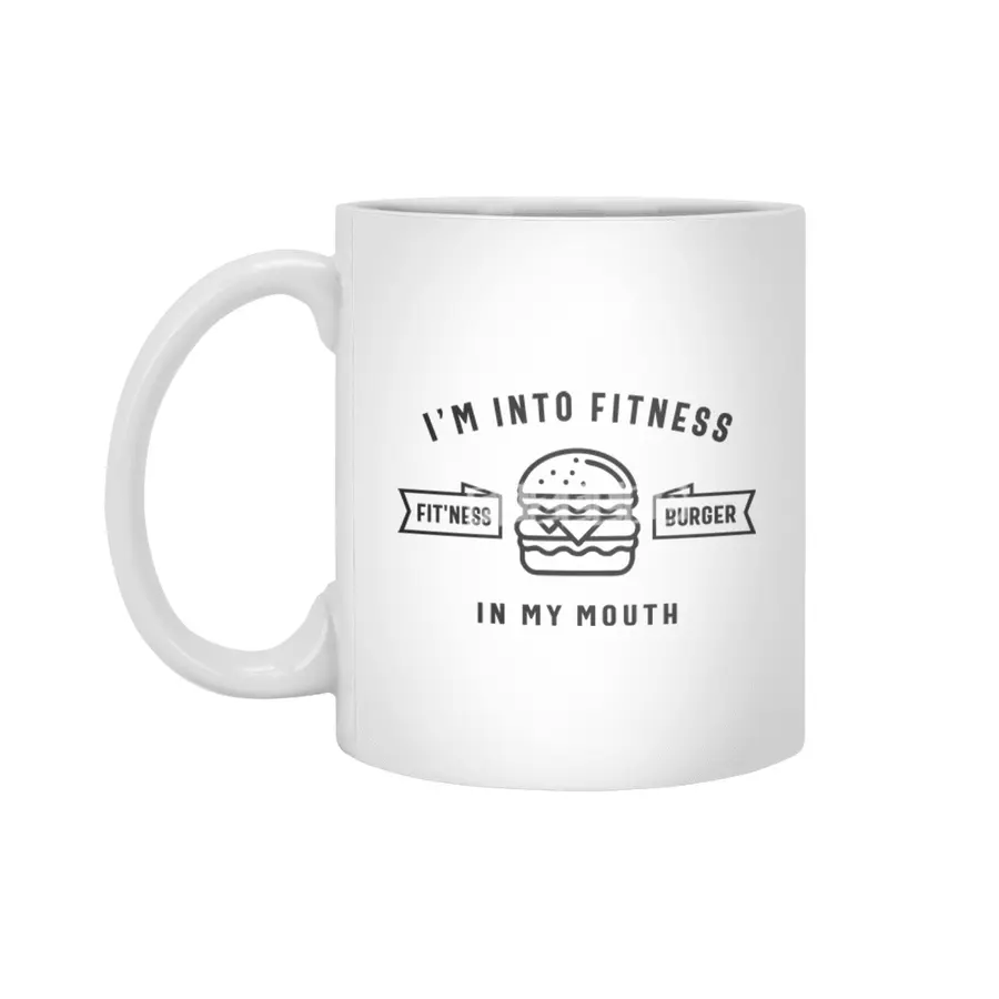 I'm Into Fitness Fit'ness Burger In My Mouth Beyaz Kupa