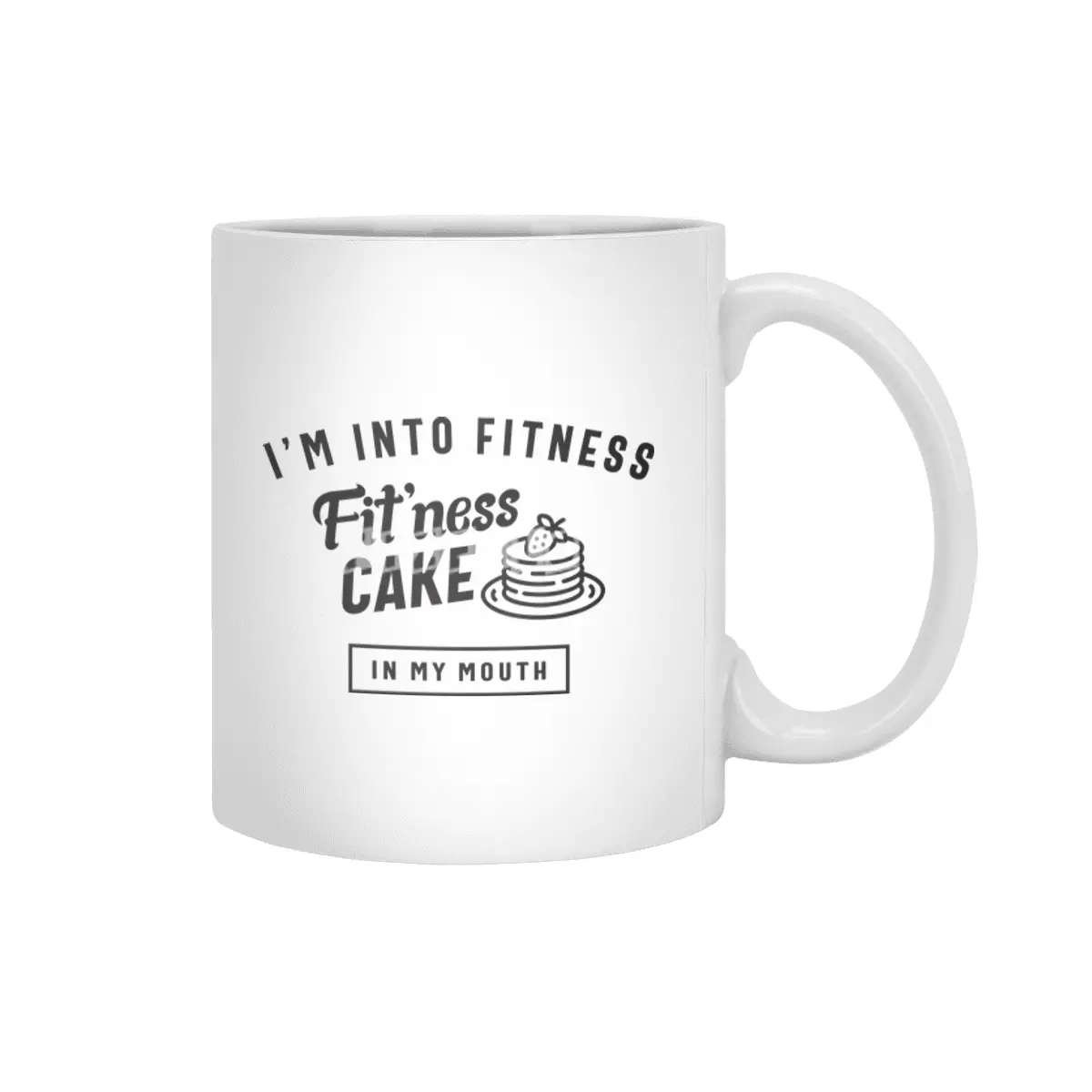 I'm Into Fitness Fit'ness Cake In My Mouth Beyaz Kupa