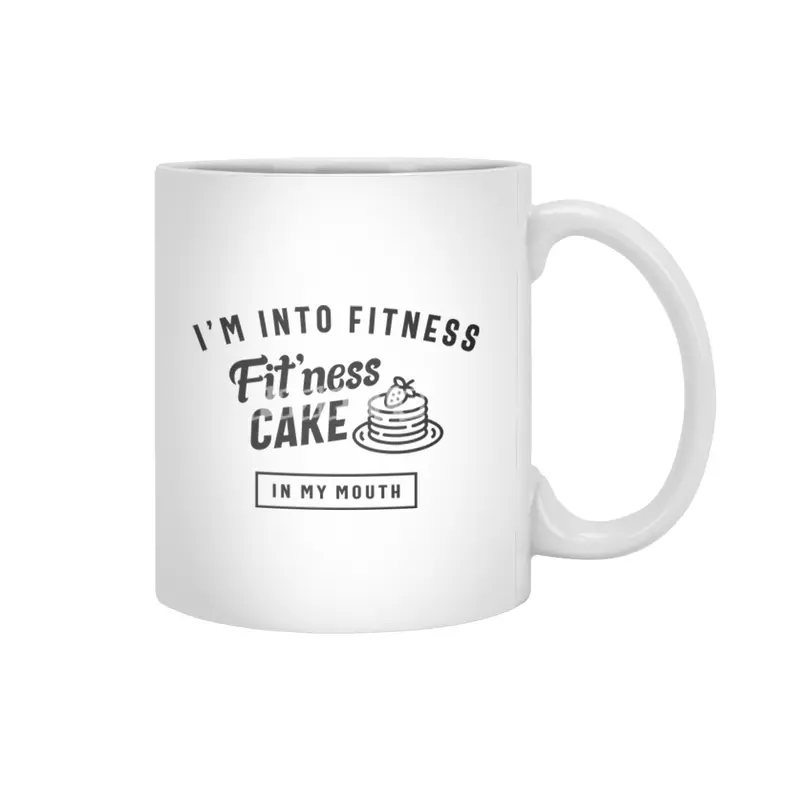 I'm Into Fitness Fit'ness Cake In My Mouth Beyaz Kupa