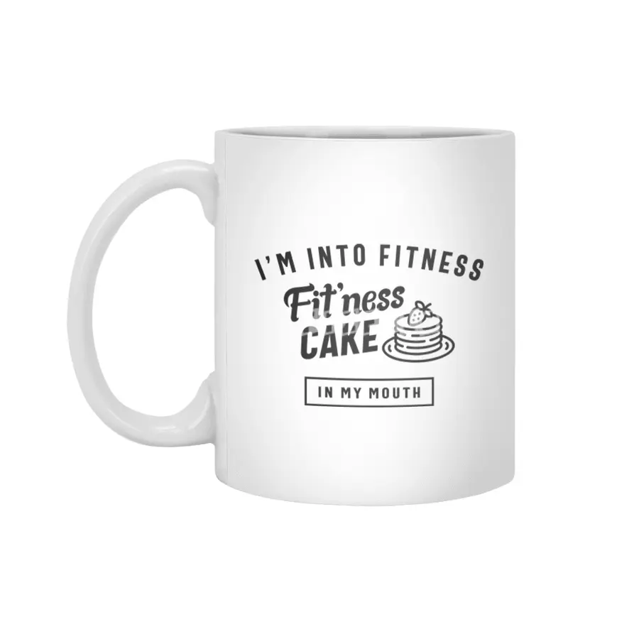 I'm Into Fitness Fit'ness Cake In My Mouth Beyaz Kupa