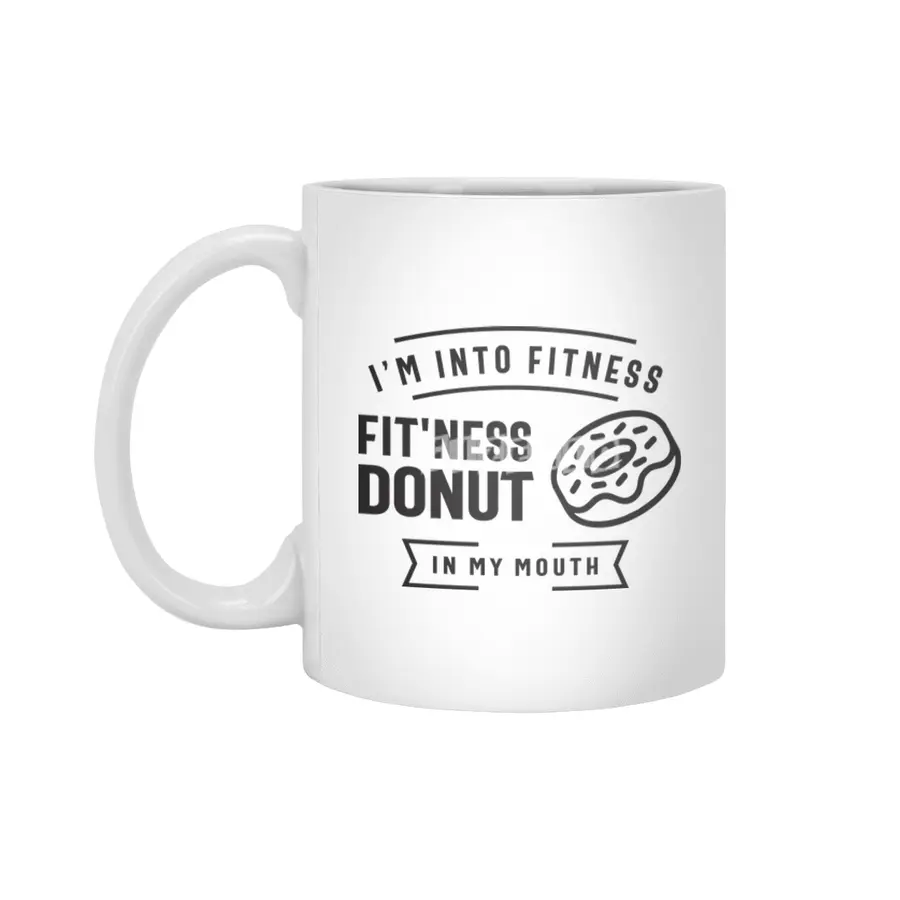 I'm Into Fitness Fit'ness Donut In My Mouth Beyaz Kupa