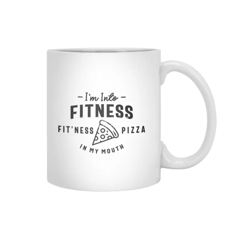 I'm Into Fitness Fit'ness Pizza In My Mouth Beyaz Kupa