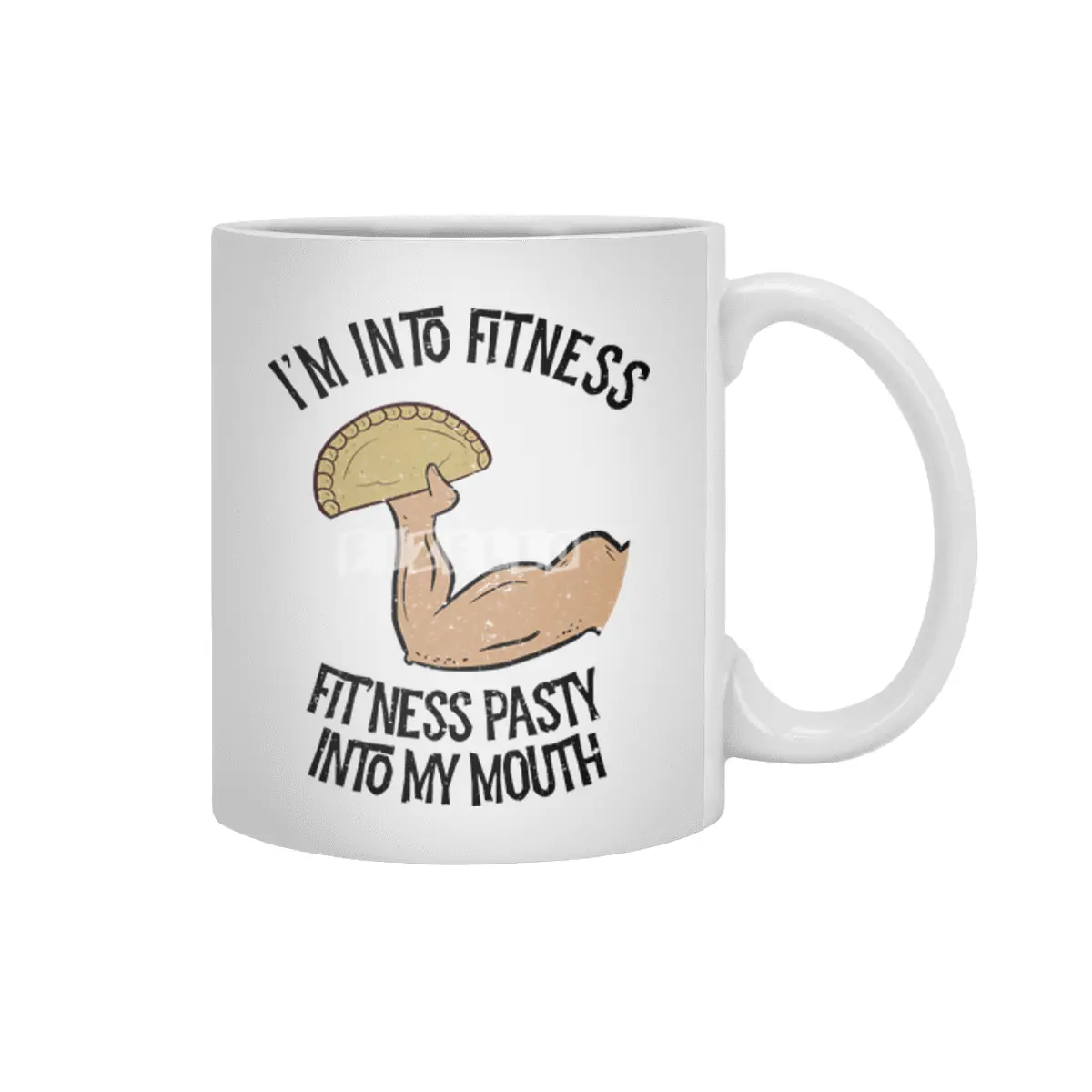 I'm into Fitness Pasty into My Mouth Funny Pasty Lover Beyaz Kupa