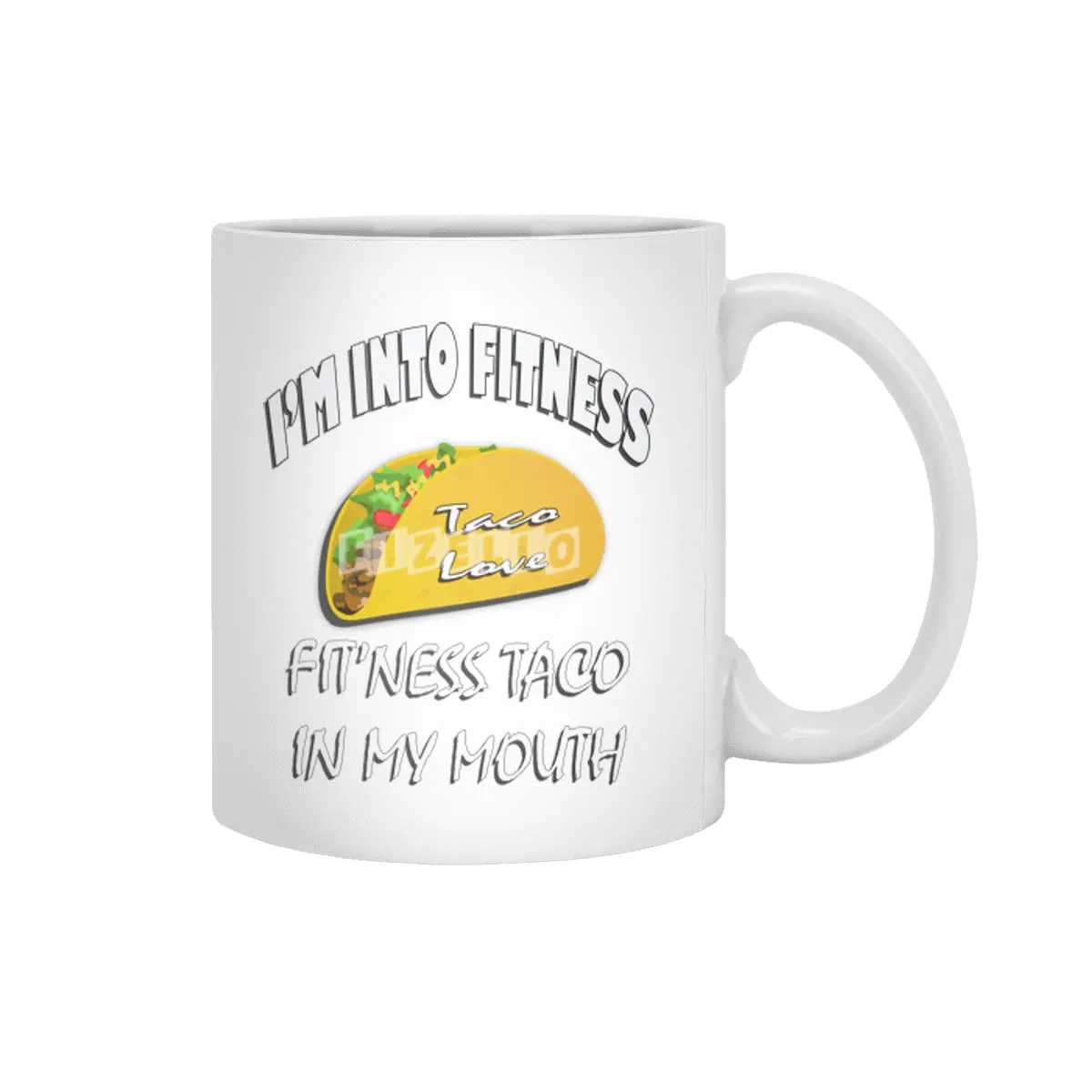Taco Love tee, fitness fun Beyaz Kupa