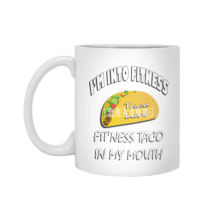 Taco Love tee, fitness fun Beyaz Kupa