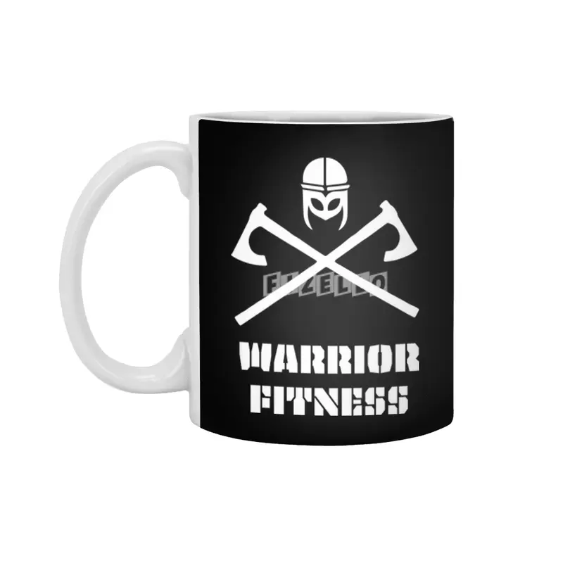 Warrior Fitness Dark Design Beyaz Kupa