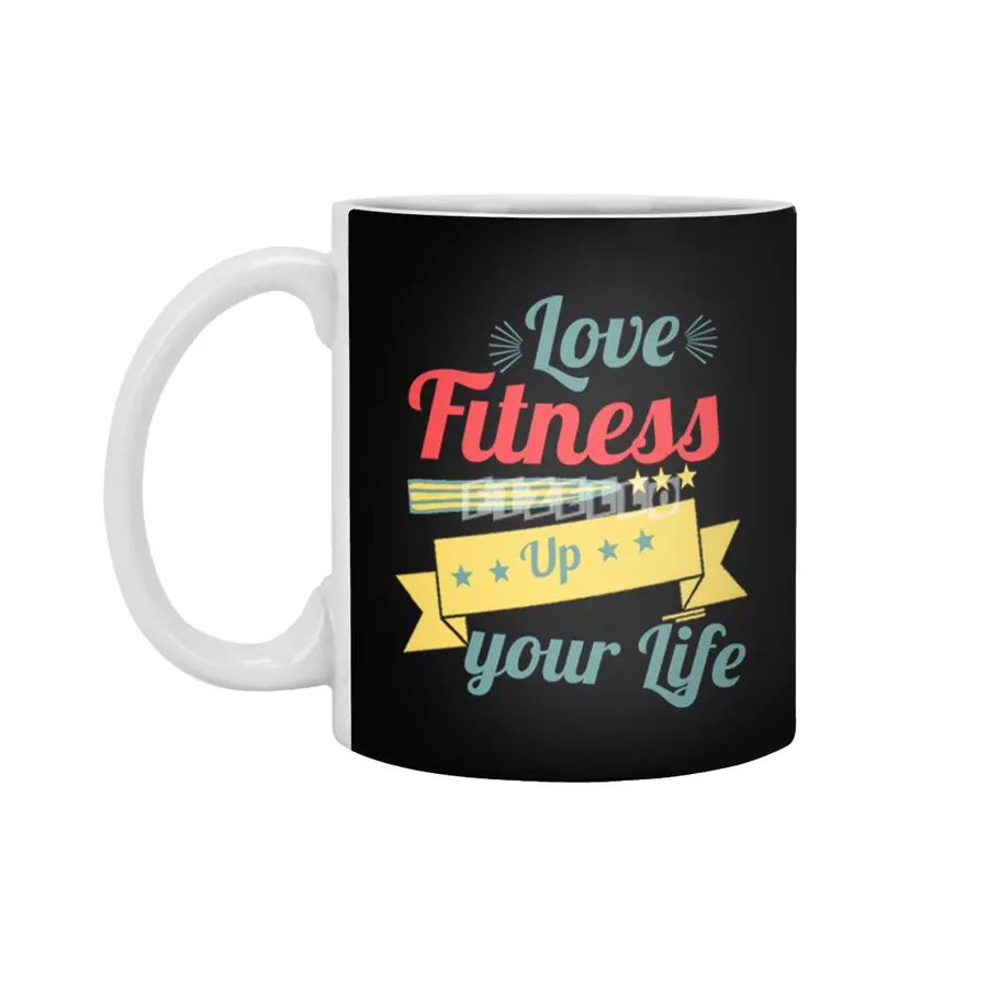 Love Fitness Up your Life Gift T-shirt Beyaz Kupa