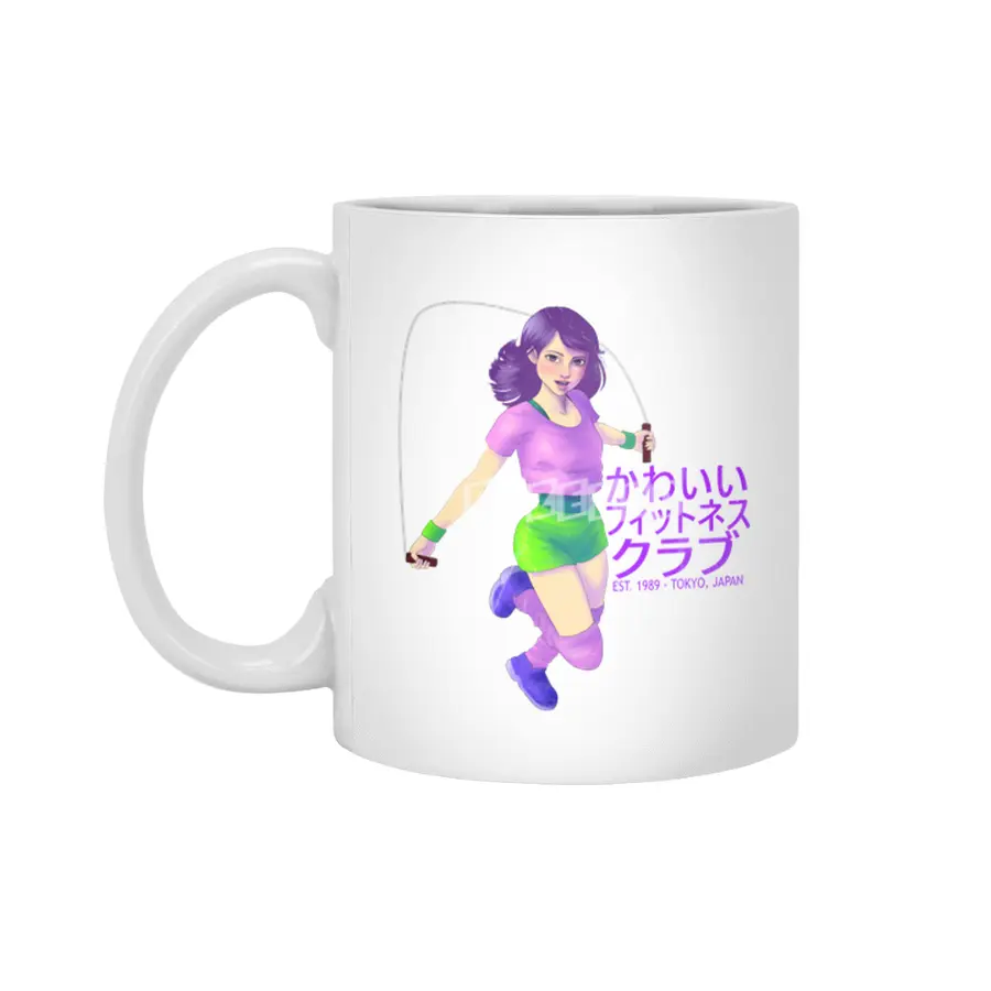 Kawaii Fitness Club Beyaz Kupa