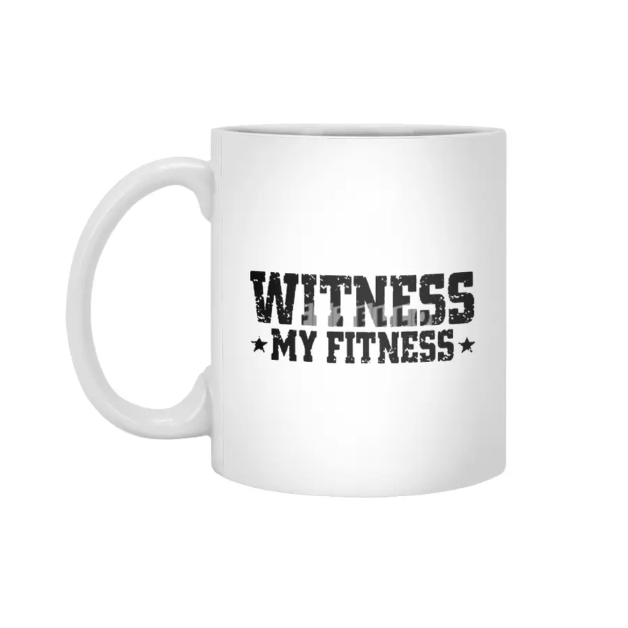 Witness My Fitness Workout Fit Running CrossFit Gym Motivation gym crossfit lifting Beyaz Kupa