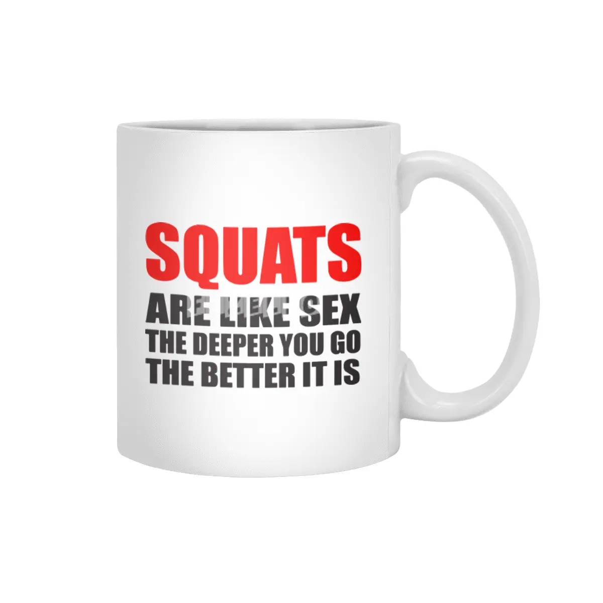 Squats Sex Health Fitness Gym Crossfit Beyaz Kupa