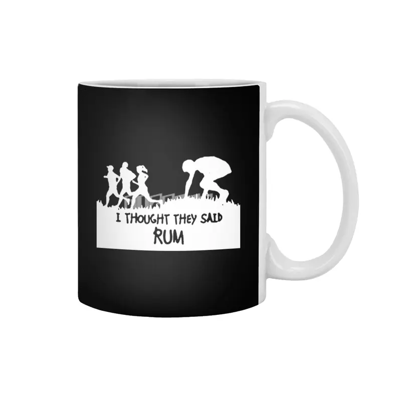 I Thought They Said Rum Mens Running Funny Slogan Runner Fitness Gift running Beyaz Kupa