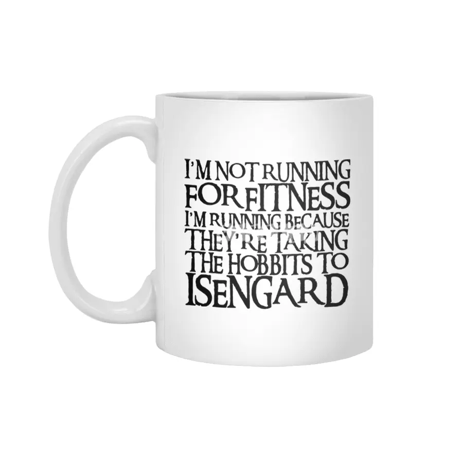 I_m Not Running for Fitness funny lord of the rings lotr nerd gift math Beyaz Kupa
