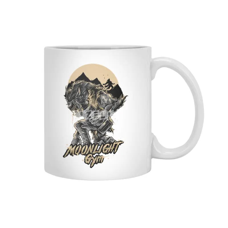 Moonlight Gym Werewolf - Gym Bodybuilding Fitness Design Beyaz Kupa