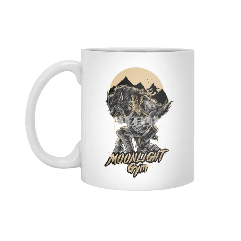 Moonlight Gym Werewolf - Gym Bodybuilding Fitness Design Beyaz Kupa