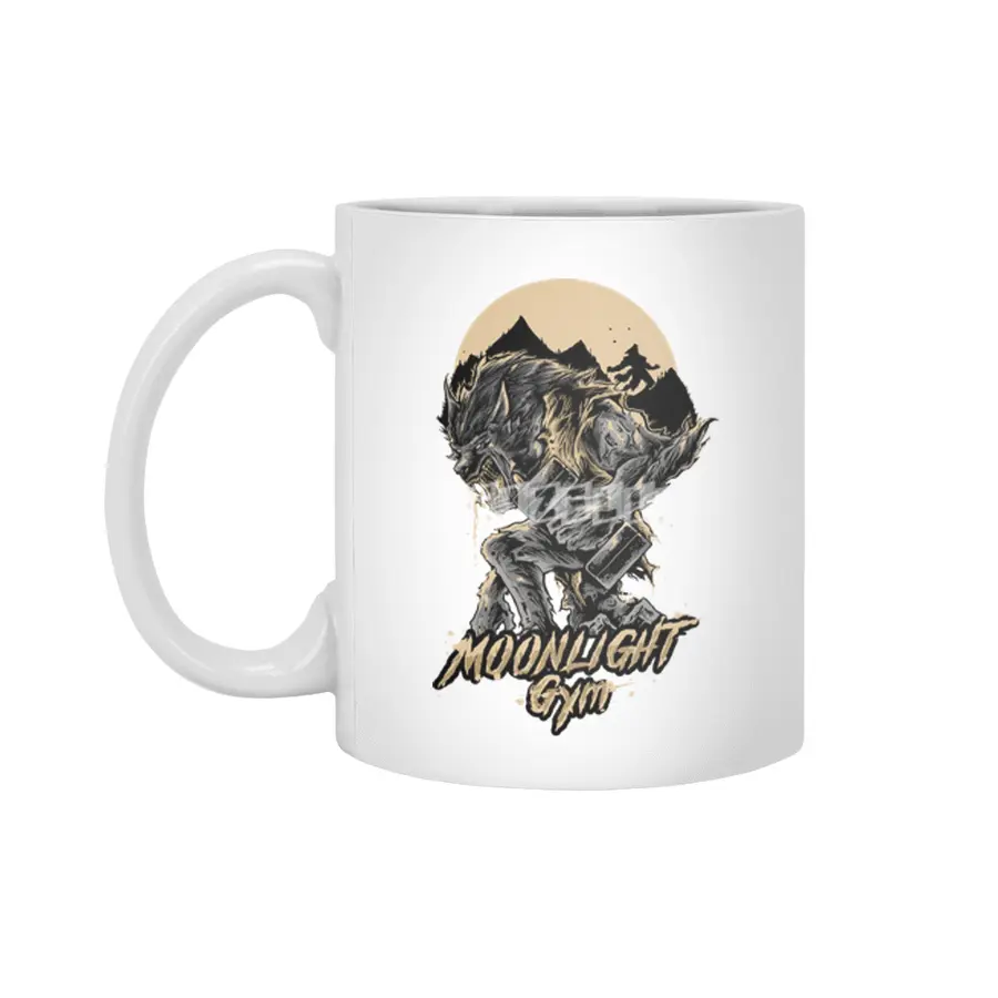 Moonlight Gym Werewolf - Gym Bodybuilding Fitness Design Beyaz Kupa