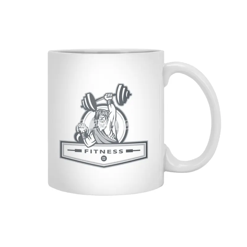 Berserker Lifting Barbell Kettlebell Fitness Circle Retro Beyaz Kupa