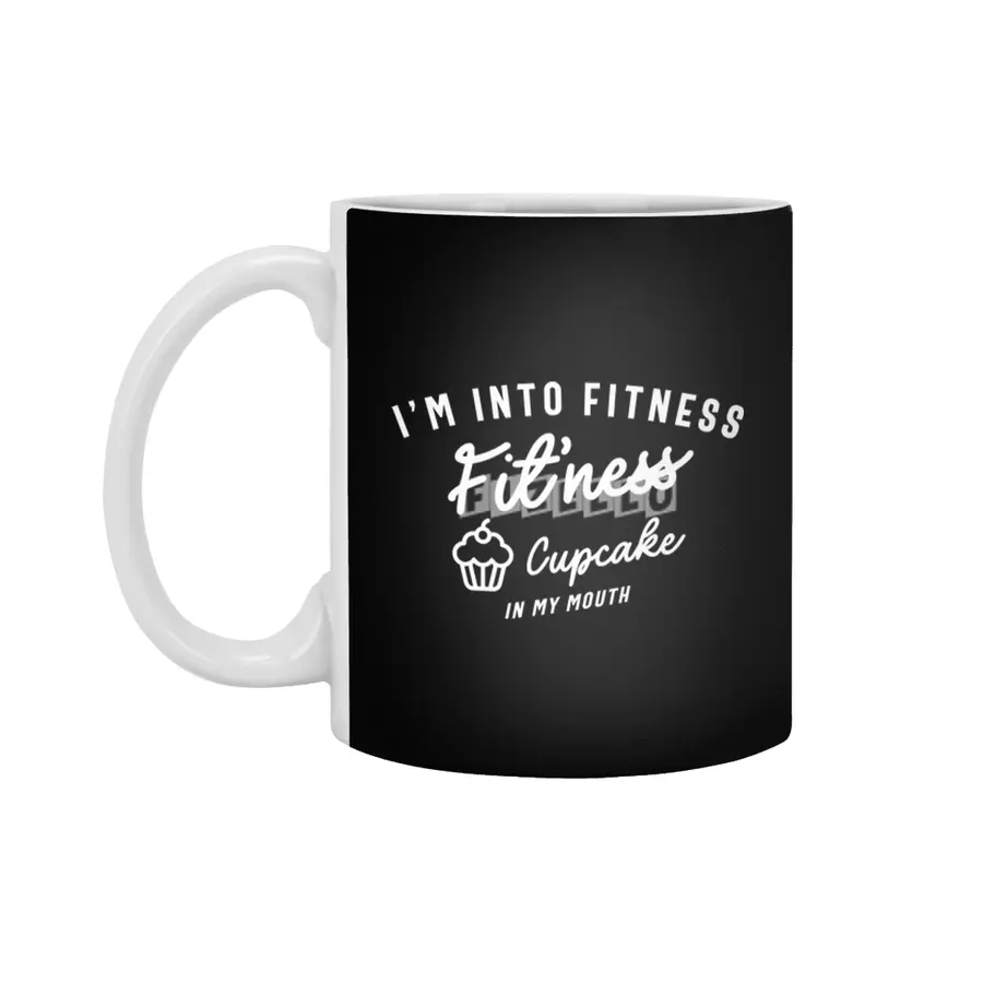 I'm Into Fitness Fit'ness Cupcake In My Mouth Beyaz Kupa