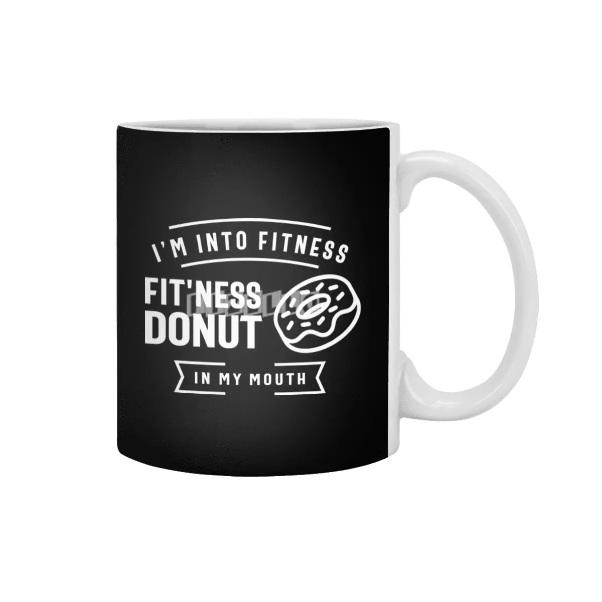 I'm Into Fitness Fit'ness Donut In My Mouth Beyaz Kupa